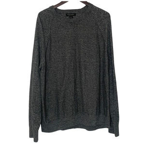 Banana Republic Mens Pullover Gray Heathered Organic Cotton Sweater Size XL